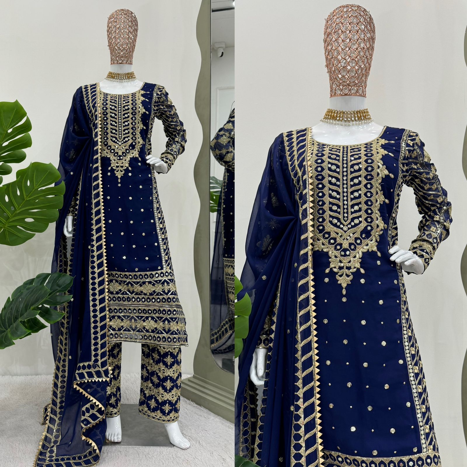 Faux Georgette Designer Suit