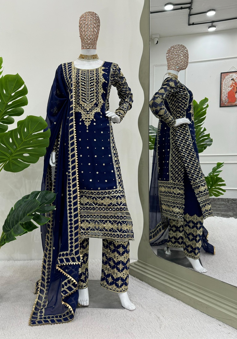 Faux Georgette Designer Suit
