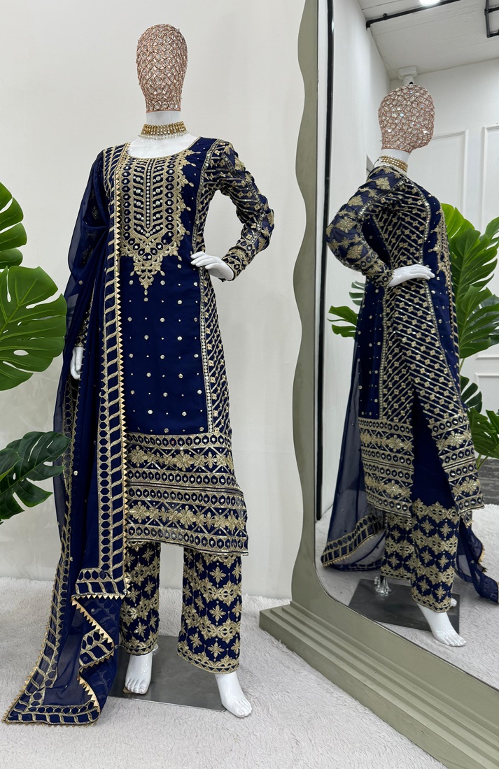 Faux Georgette Designer Suit