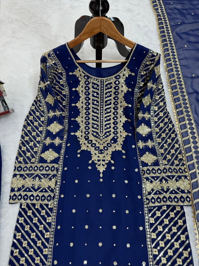 Faux Georgette Designer Suit