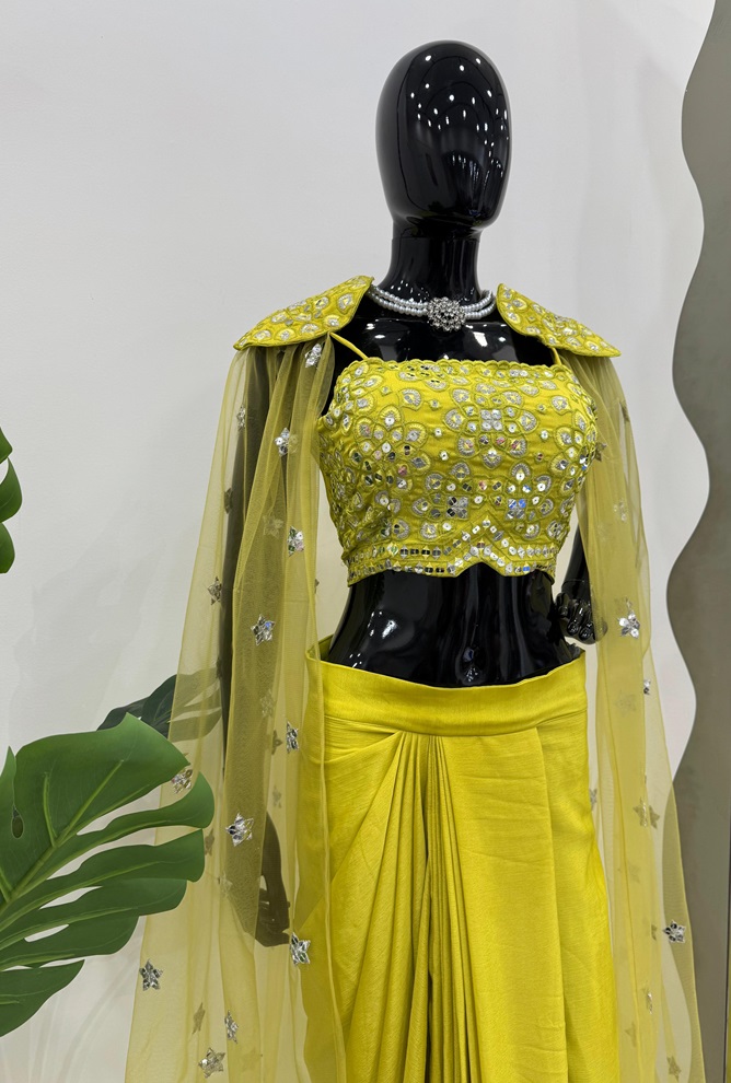 Dhoti style choli Set