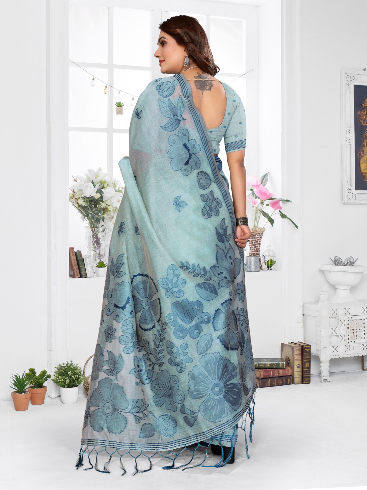 Khadi Cotton Jacquard Saree