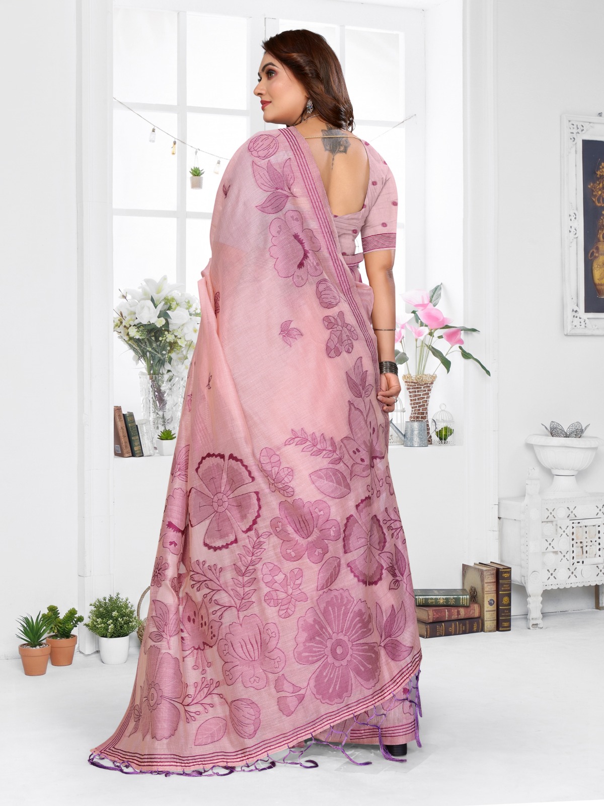 Khadi Cotton Jacquard Saree