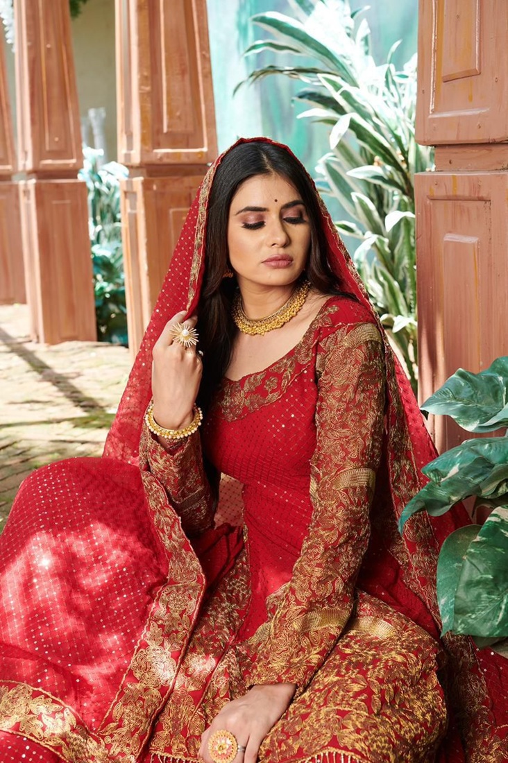 Embroidered Lehenga with Designer Long Top