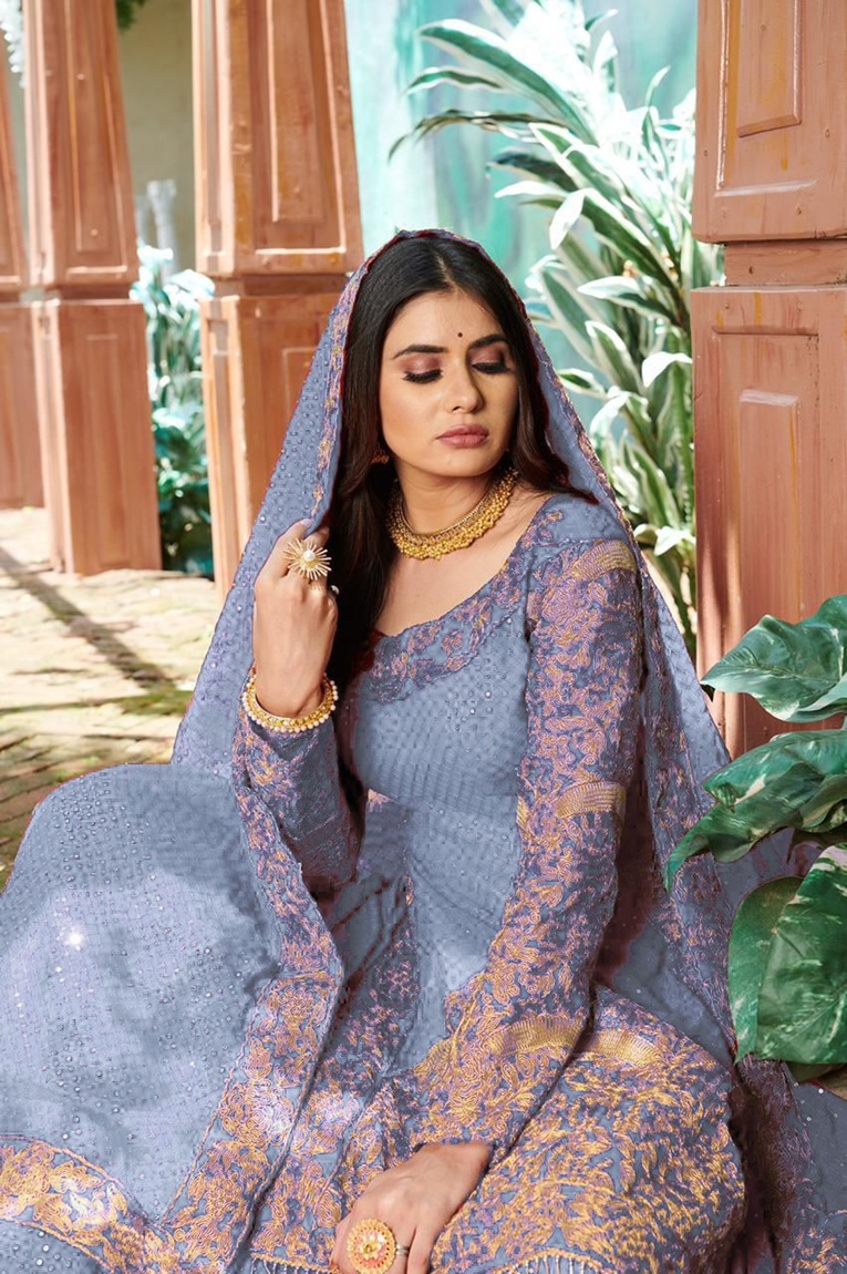 Embroidered Lehenga with Designer Long Top