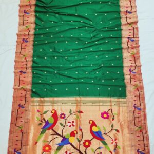Parrot Brocade Paithani a Premium Yeola Saree