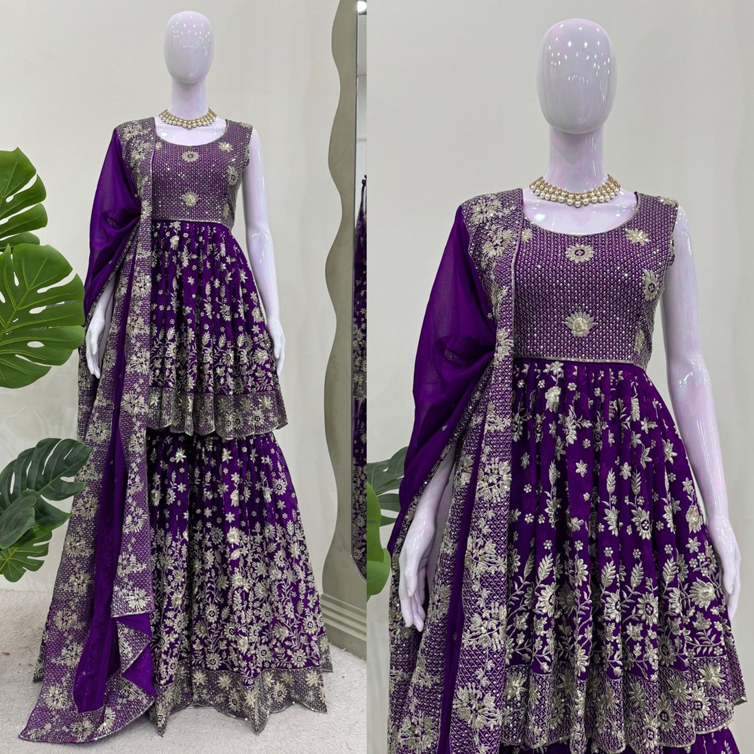 Designer Top & Sarara Set