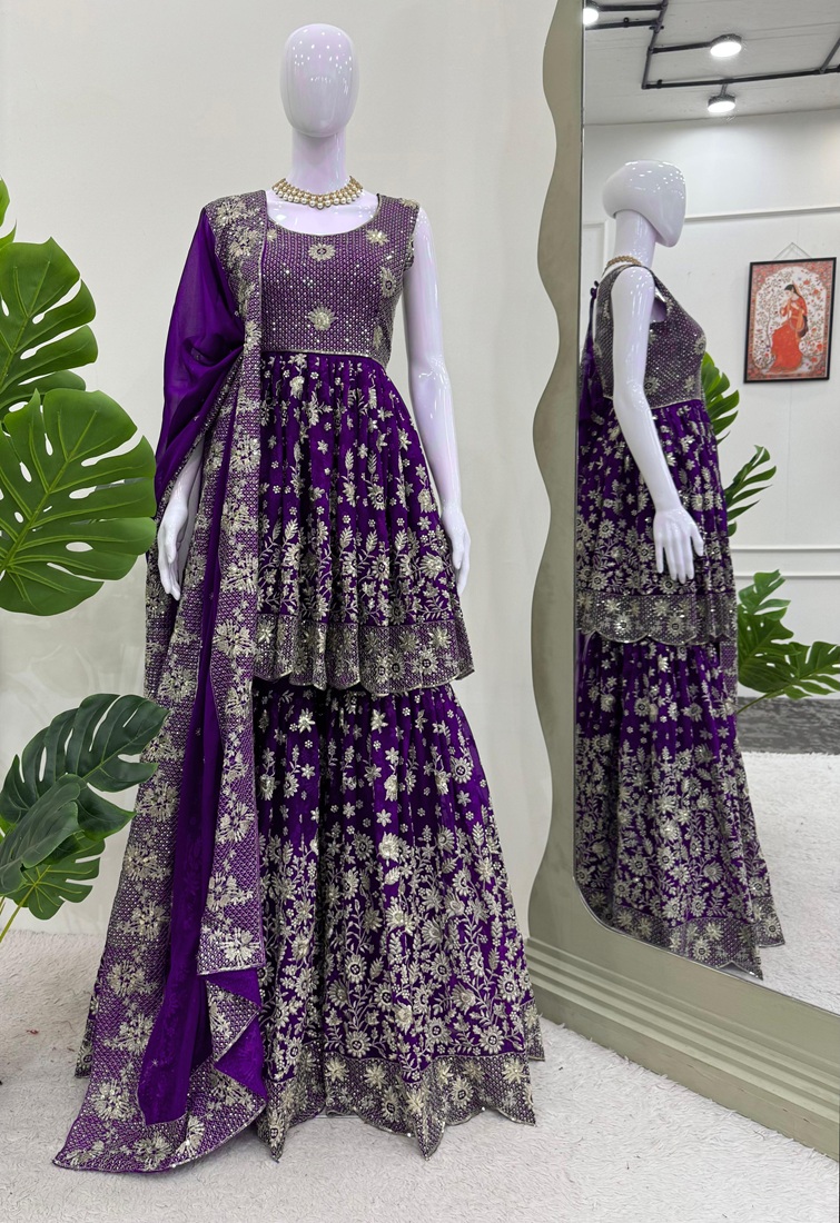 Designer Top & Sarara Set