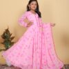 Faux Georgette Gown Set