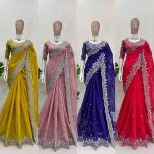  Tabby Silk Saree with Bengalori Silk Blouse: A Touch of Glamour