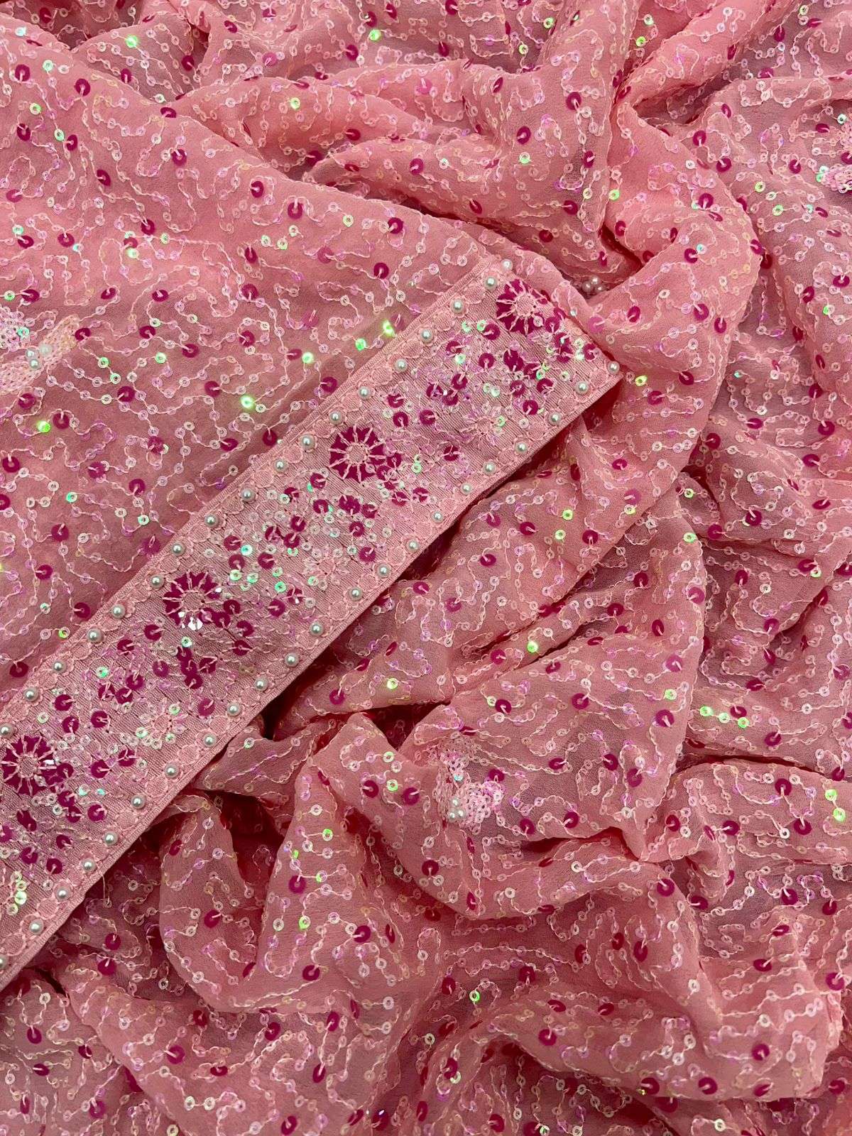 Georgette Sequin Saree