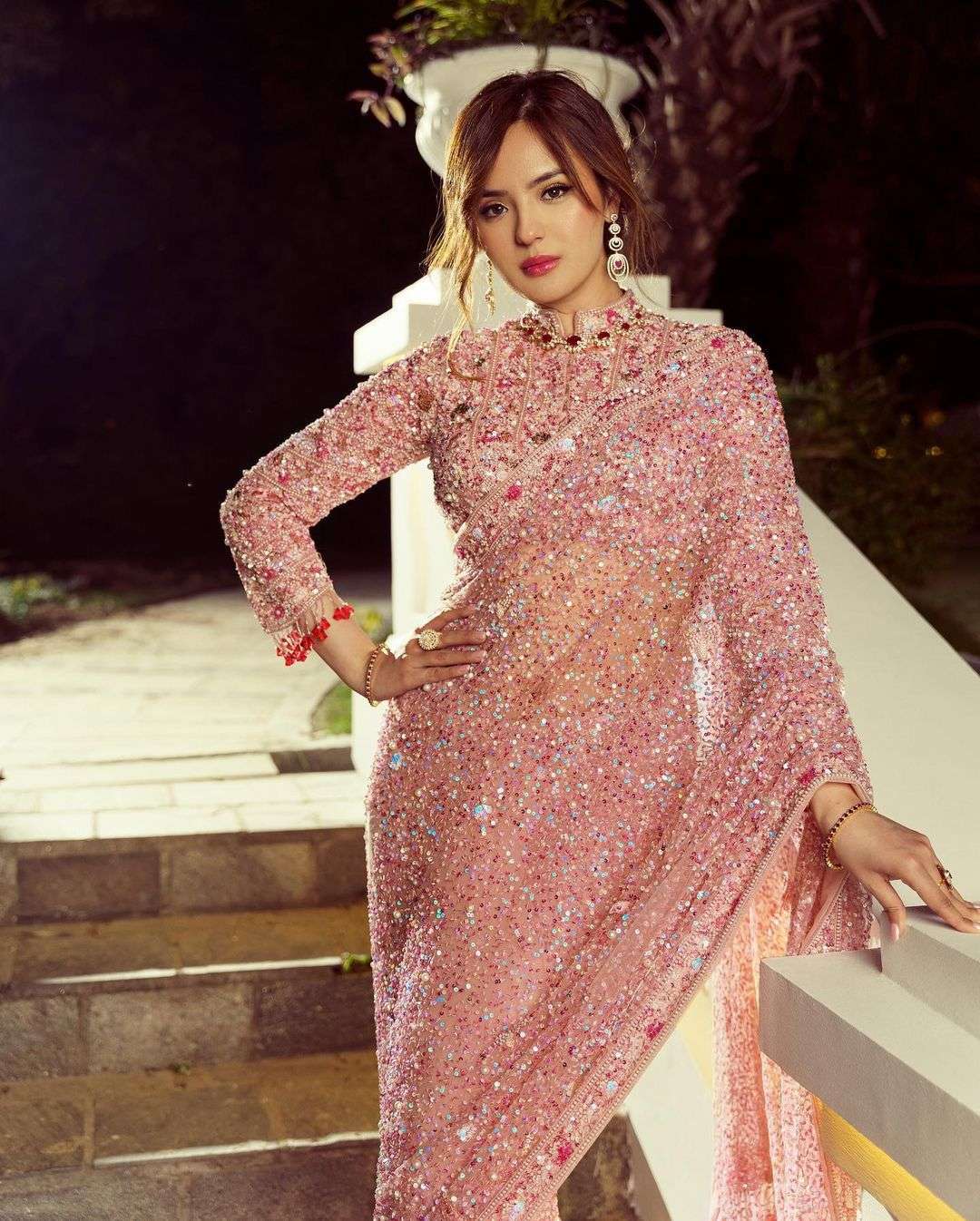 Georgette Sequin Saree