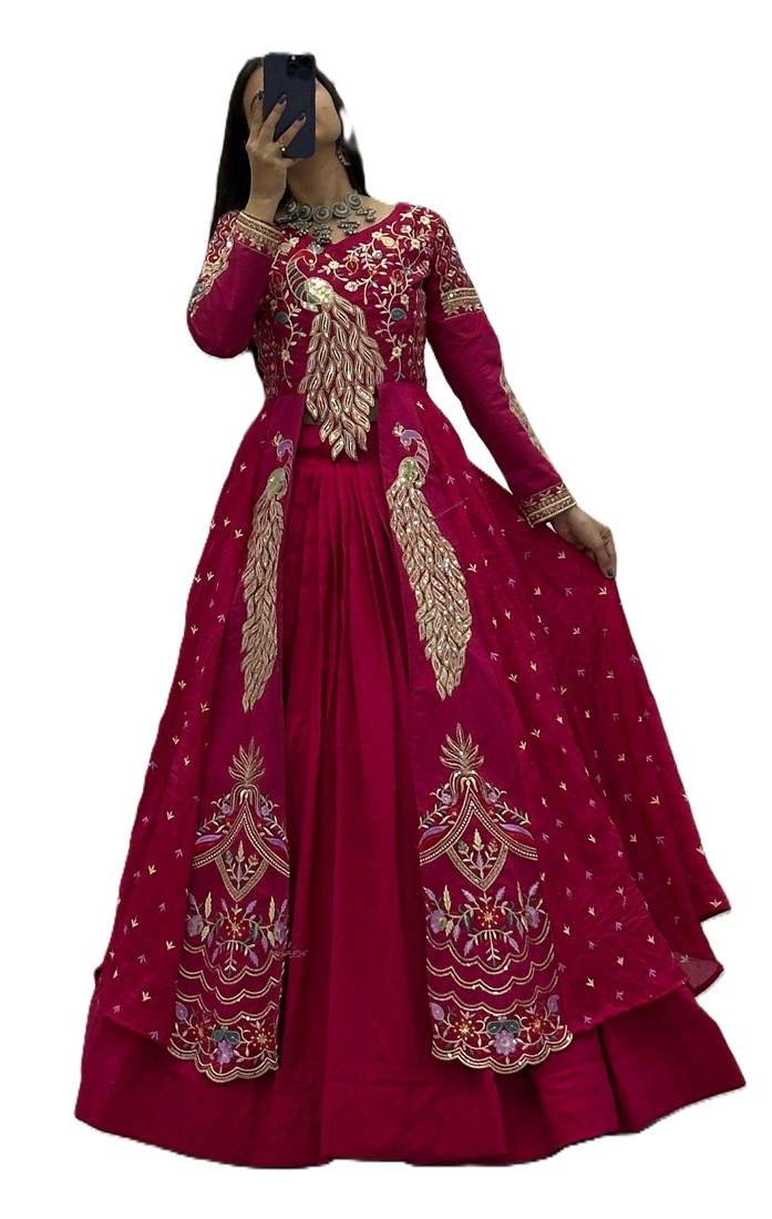 Peacock Embroidery Designer Suit