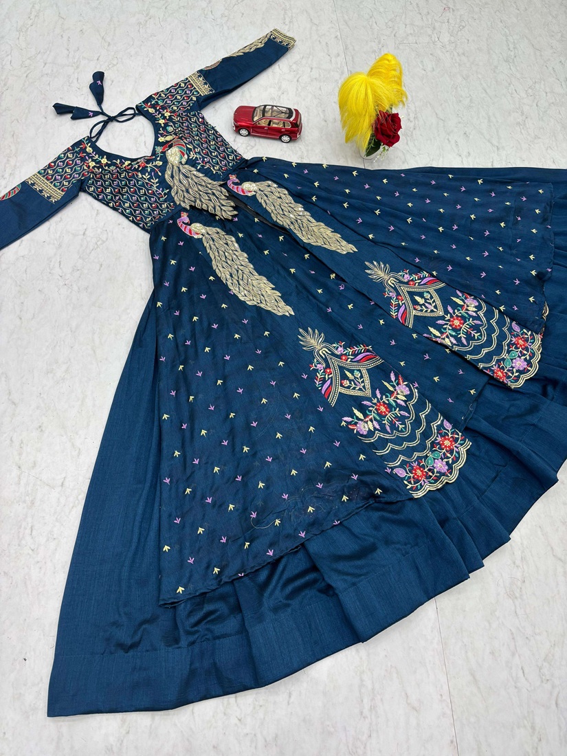 Peacock Embroidery Designer Suit