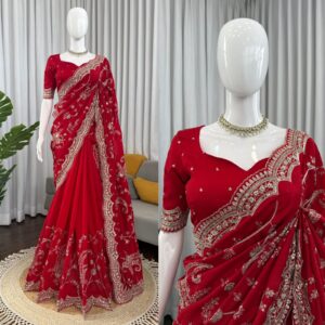 Designer Vichitra Silk Saree-Elegance Redefined