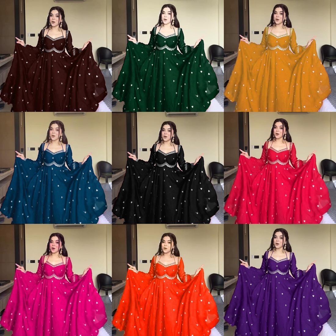 Faux Georgette Anarkali