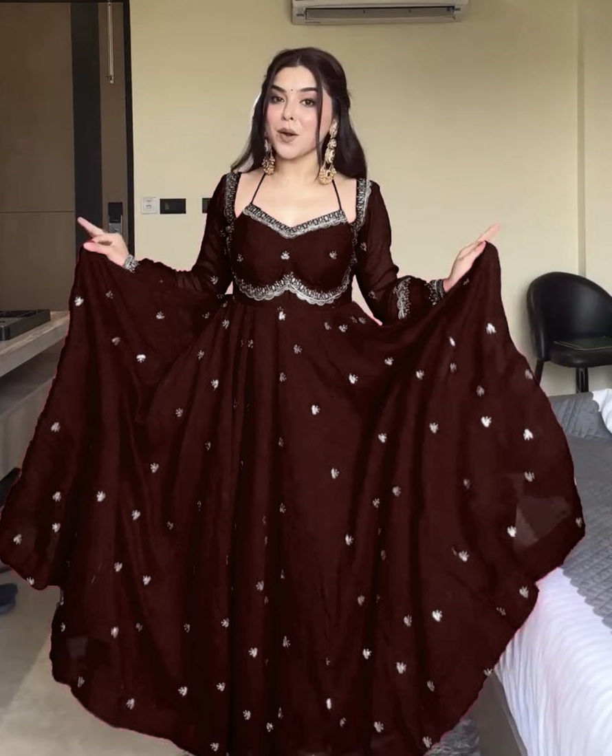 Faux Georgette Anarkali