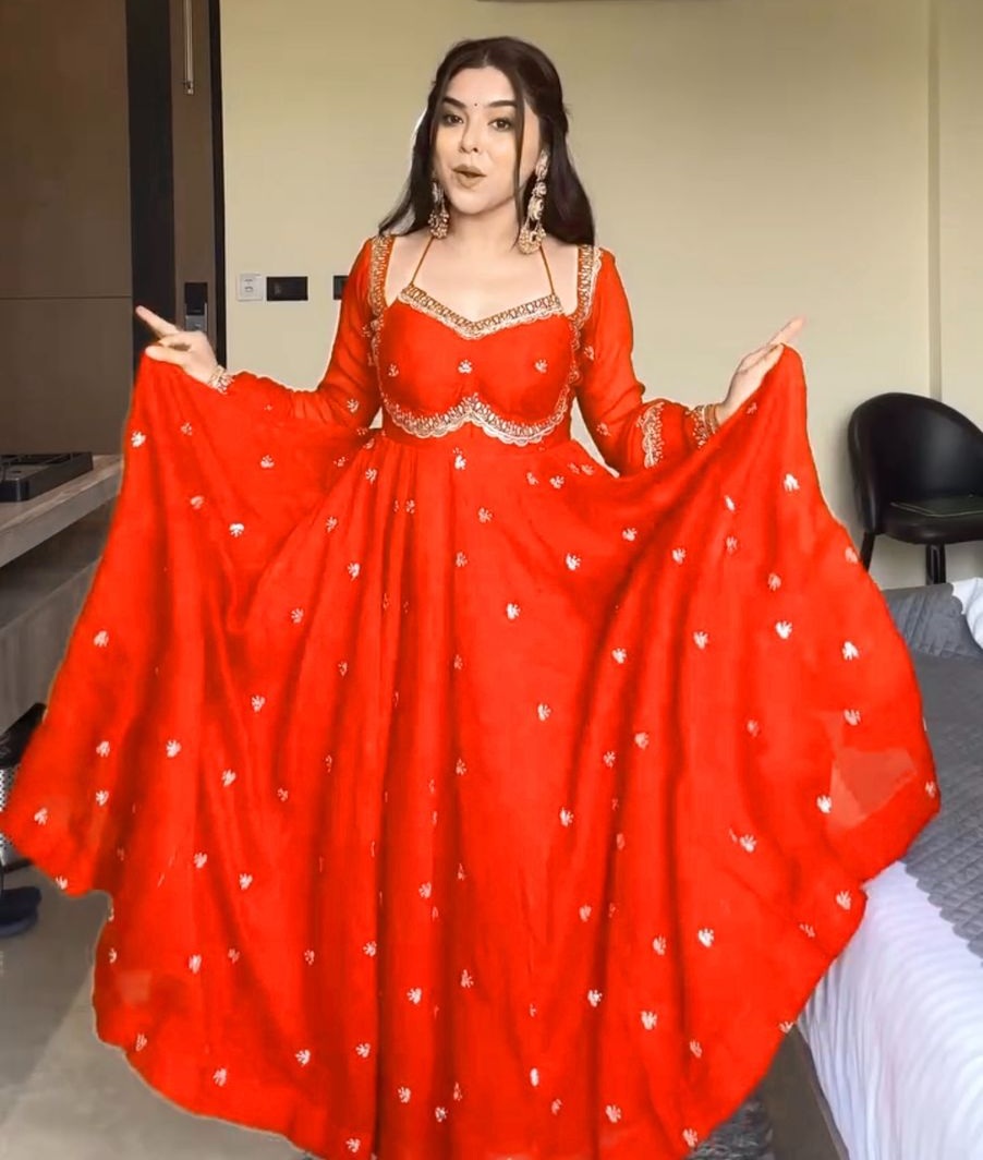 Faux Georgette Anarkali