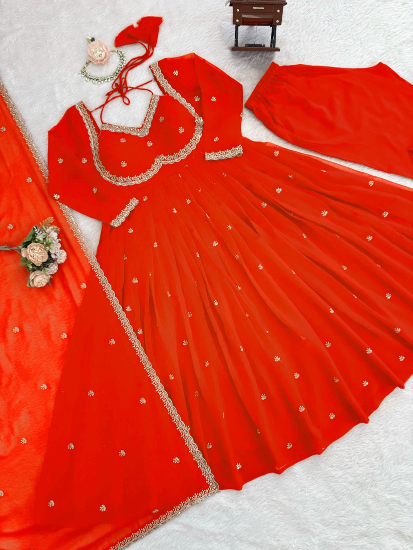 Faux Georgette Anarkali