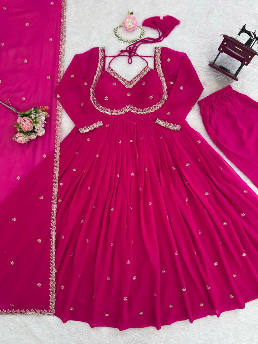 Faux Georgette Anarkali