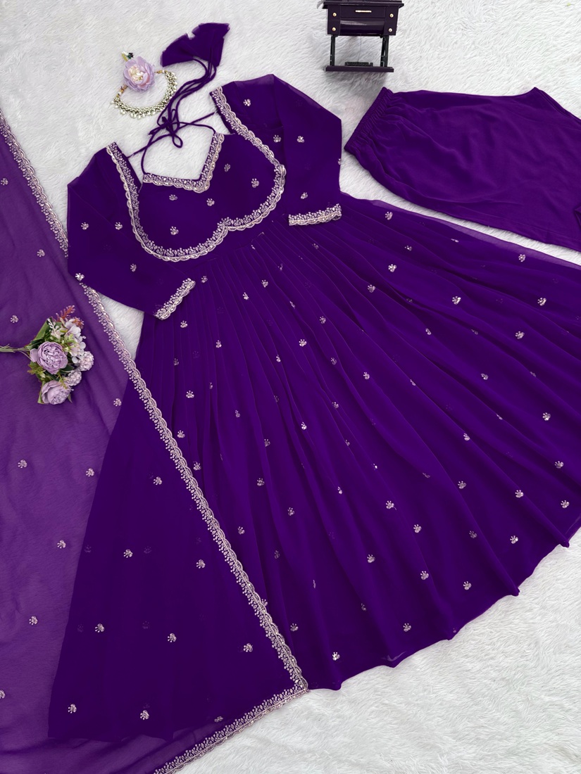 Faux Georgette Anarkali